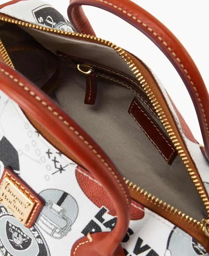 Woman NFL Raiders Barrel Satchel Raiders Dooney and Bourke Satchels Woman NFL Raiders Barrel Satchel Raiders Dooney and Bourke Satchels