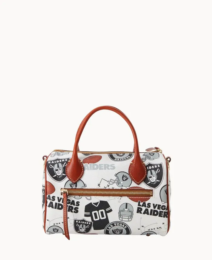 Woman NFL Raiders Barrel Satchel Raiders Dooney and Bourke Satchels Woman NFL Raiders Barrel Satchel Raiders Dooney and Bourke Satchels