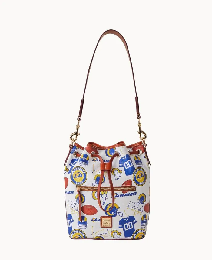Woman NFL Rams Drawstring Rams Dooney and Bourke Shoulder Bags
