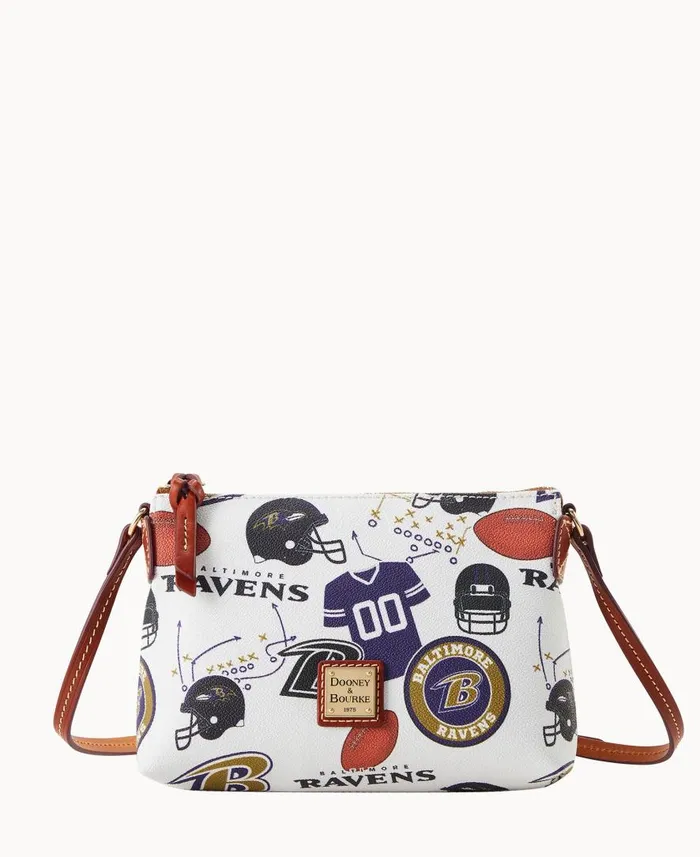 Woman NFL Ravens Crossbody Pouchette Ravens Dooney and Bourke Crossbodies