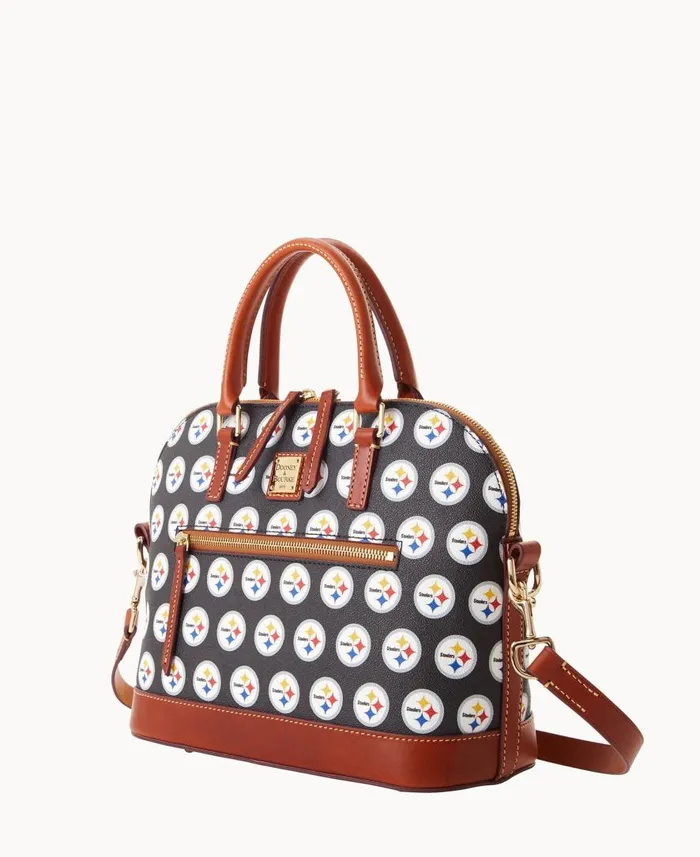 Woman NFL Steelers Domed Zip Satchel Steelers Dooney and Bourke Satchels Woman NFL Steelers Domed Zip Satchel Steelers Dooney and Bourke Satchels