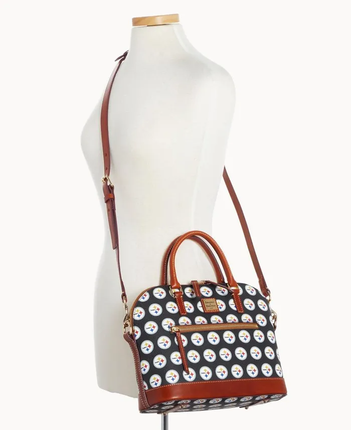 Woman NFL Steelers Domed Zip Satchel Steelers Dooney and Bourke Satchels Woman NFL Steelers Domed Zip Satchel Steelers Dooney and Bourke Satchels