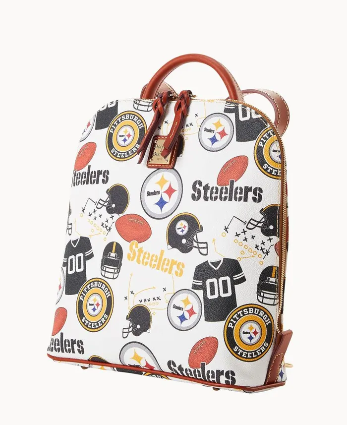 Woman NFL Steelers Zip Pod Backpack Steelers Dooney and Bourke Backpacks Woman NFL Steelers Zip Pod Backpack Steelers Dooney and Bourke Backpacks