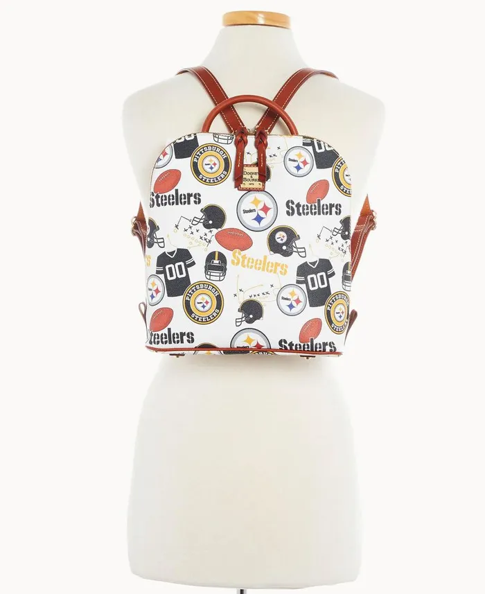 Woman NFL Steelers Zip Pod Backpack Steelers Dooney and Bourke Backpacks Woman NFL Steelers Zip Pod Backpack Steelers Dooney and Bourke Backpacks