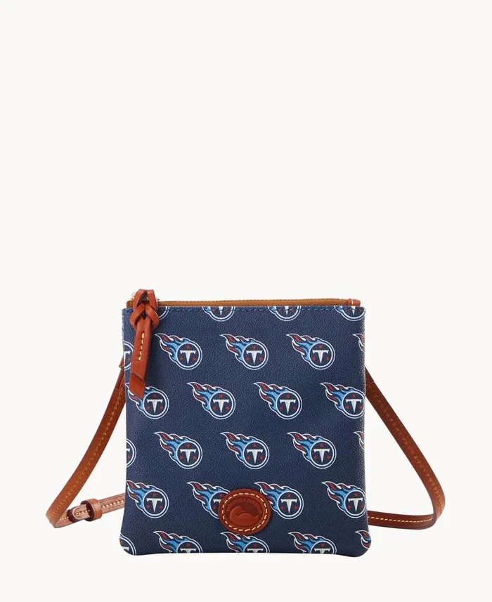 Woman NFL Titans Small North South Top Zip Crossbody Titans Dooney and Bourke Crossbodies