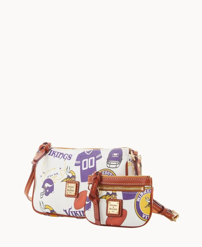 Woman NFL Vikings Lexi Crossbody Sm Coin Case Vikings Dooney and Bourke Crossbodies Woman NFL Vikings Lexi Crossbody Sm Coin Case Vikings Dooney and Bourke Crossbodies