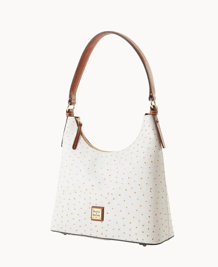 Woman Ostrich Hobo Bone Dooney and Bourke Shoulder Bags Woman Ostrich Hobo Bone Dooney and Bourke Shoulder Bags