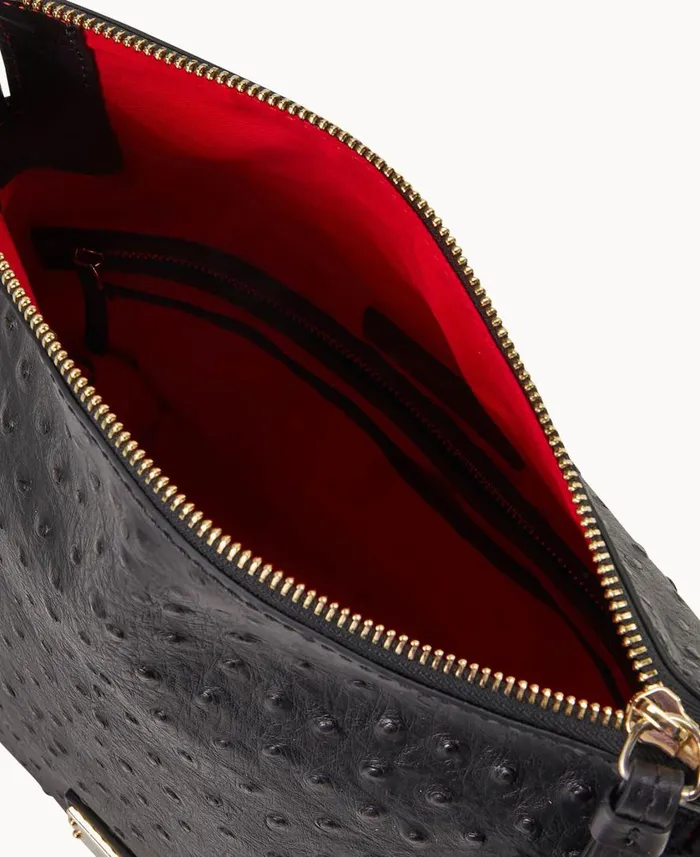 Woman Ostrich Randy Black Dooney and Bourke Shoulder Bags