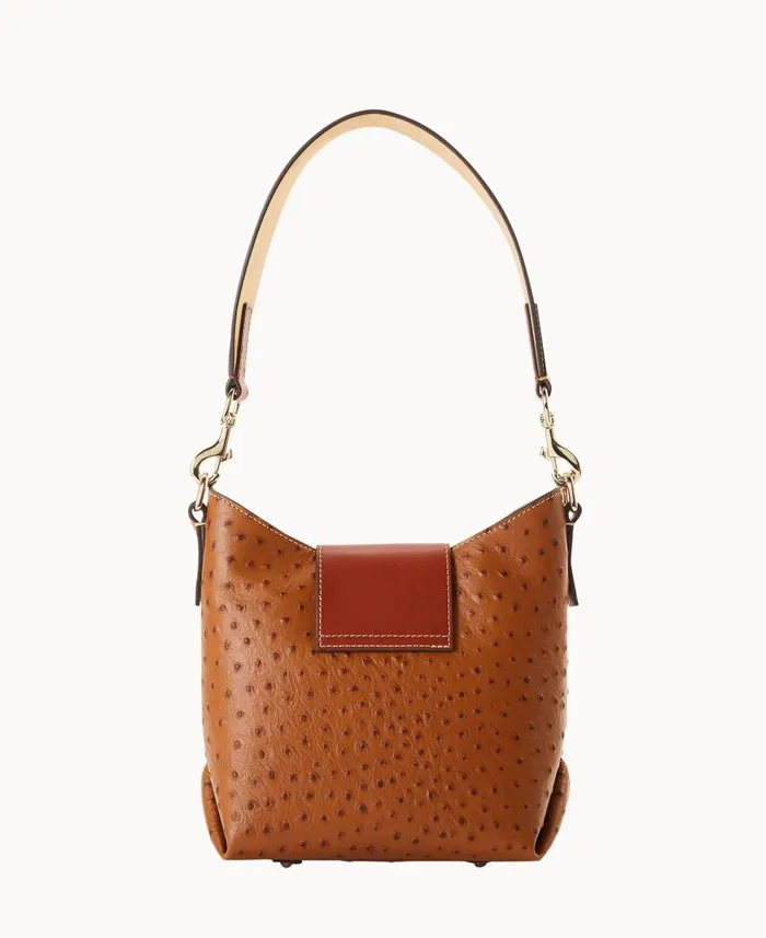 Woman Ostrich Turnlock Sac 22 Caramel Dooney and Bourke Shoulder Bags Woman Ostrich Turnlock Sac 22 Caramel Dooney and Bourke Shoulder Bags
