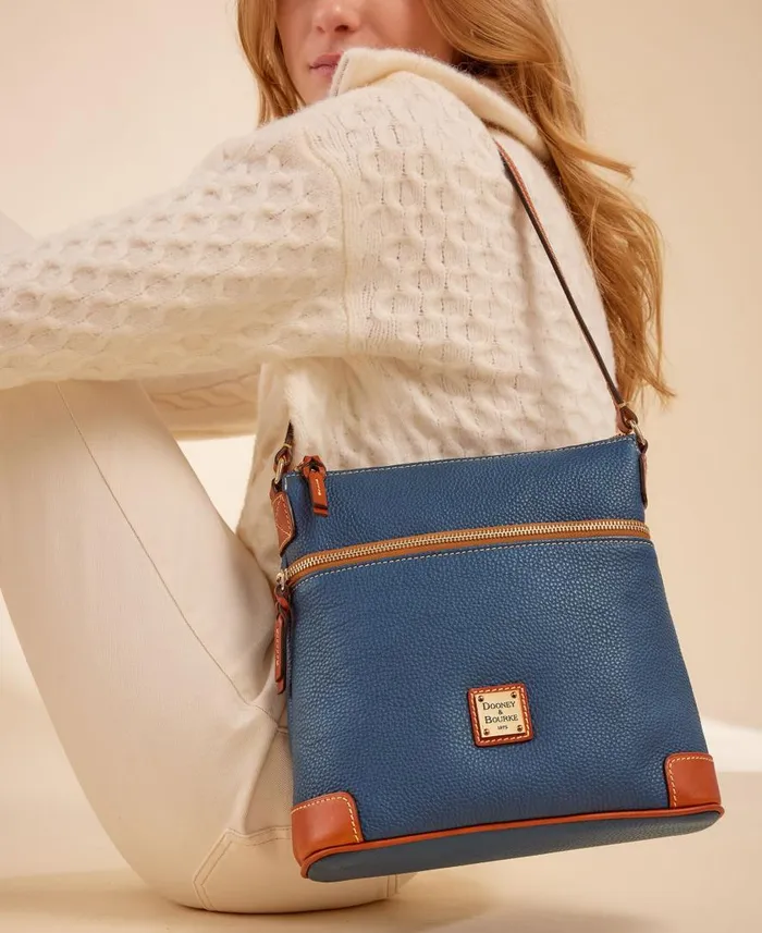 Woman Pebble Grain Crossbody Caramel Dooney and Bourke Crossbodies Woman Pebble Grain Crossbody Caramel Dooney and Bourke Crossbodies
