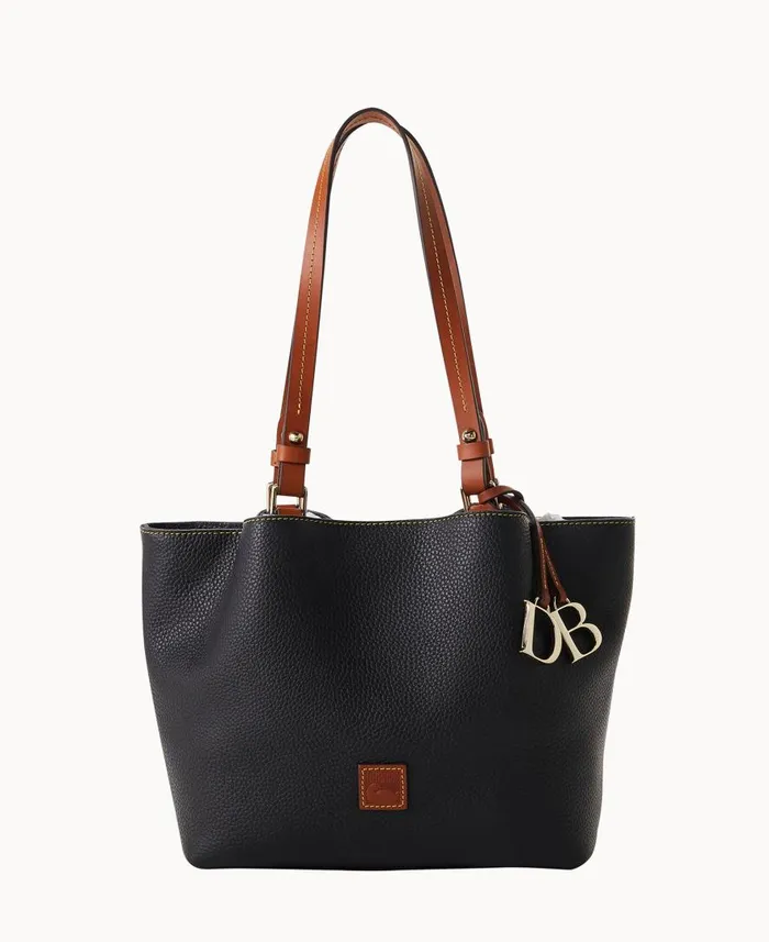 Woman Pebble Grain Small Flynn Black Dooney and Bourke Shoulder Bags