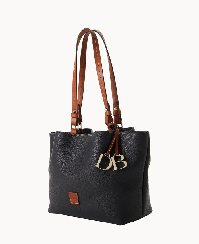 Woman Pebble Grain Small Flynn Black Dooney and Bourke Shoulder Bags Woman Pebble Grain Small Flynn Black Dooney and Bourke Shoulder Bags