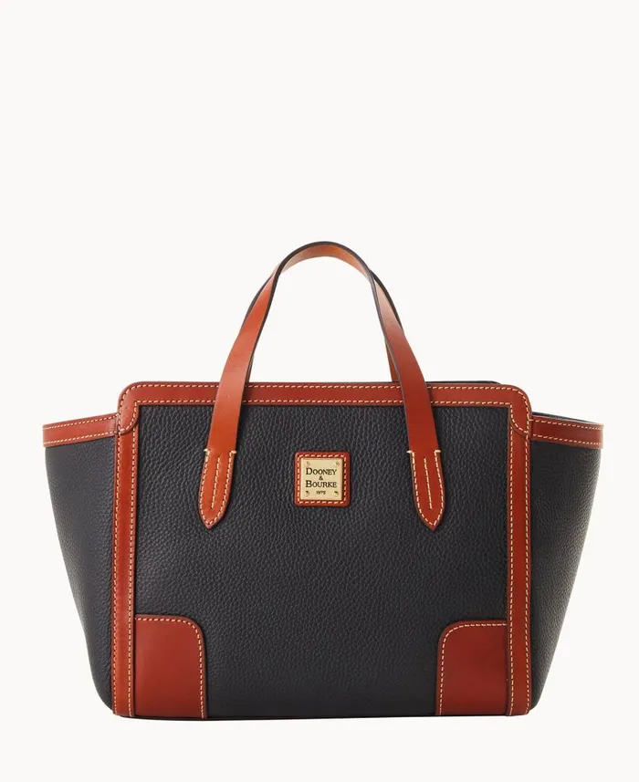 Woman Pebble Grain Small Shopper Black Dooney and Bourke Satchels