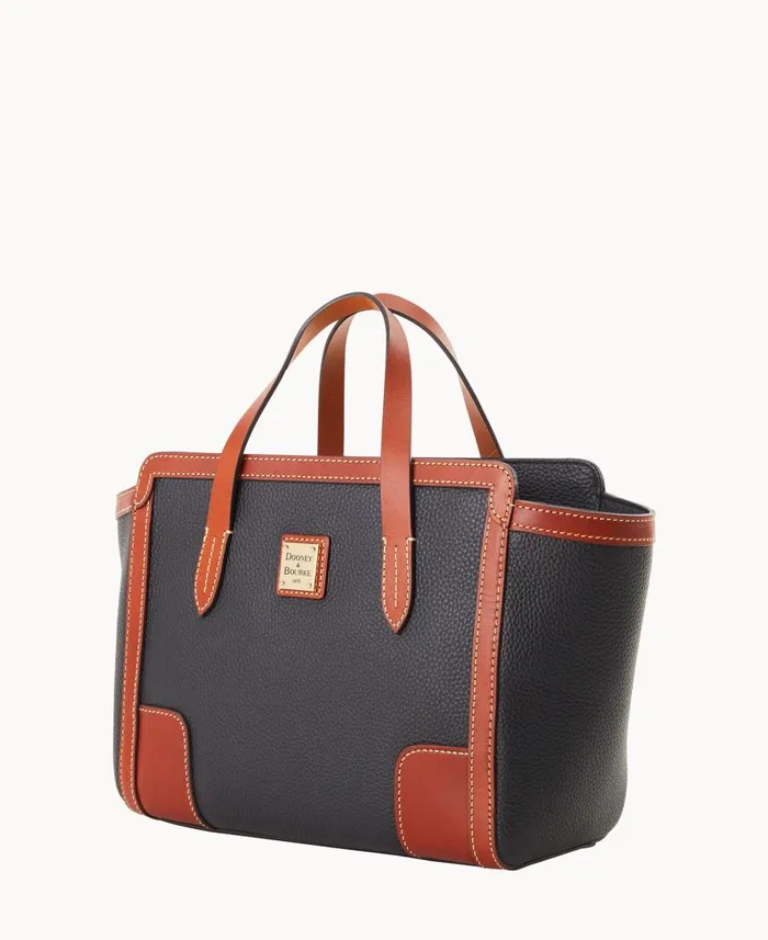 Woman Pebble Grain Small Shopper Black Dooney and Bourke Satchels Woman Pebble Grain Small Shopper Black Dooney and Bourke Satchels