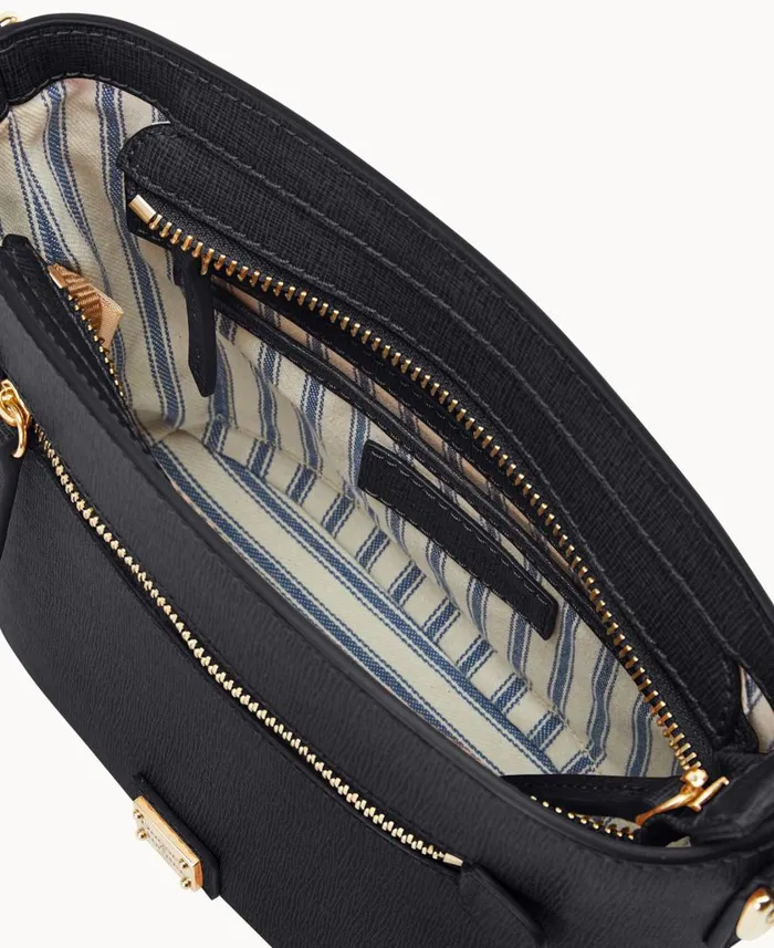 Woman Saffiano Small Zip Crossbody Black Dooney and Bourke Crossbodies Woman Saffiano Small Zip Crossbody Black Dooney and Bourke Crossbodies
