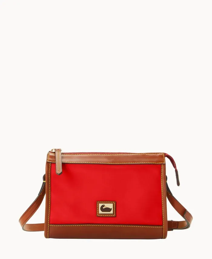 Woman Wayfarer Zip Crossbody Red Dooney and Bourke Crossbodies
