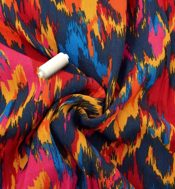 Women 2m Crinkle Viscose Fabric Cut 8211 Navy Blue Print Promod Fabric Cuts And Patterns Women 2m Crinkle Viscose Fabric Cut 8211 Navy Blue Print Promod Fabric Cuts And Patterns
