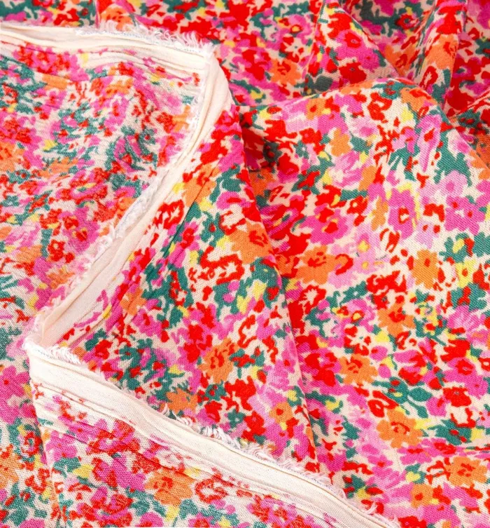 Women 2m Crinkle Viscose Fabric Cut 8211 Pink Print Promod Fabric Cuts And Patterns Women 2m Crinkle Viscose Fabric Cut 8211 Pink Print Promod Fabric Cuts And Patterns