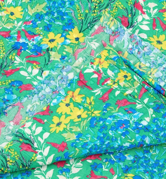 Women 2m Viscose Fabric Cut 8211 Green Print Promod Fabric Cuts And Patterns Women 2m Viscose Fabric Cut 8211 Green Print Promod Fabric Cuts And Patterns