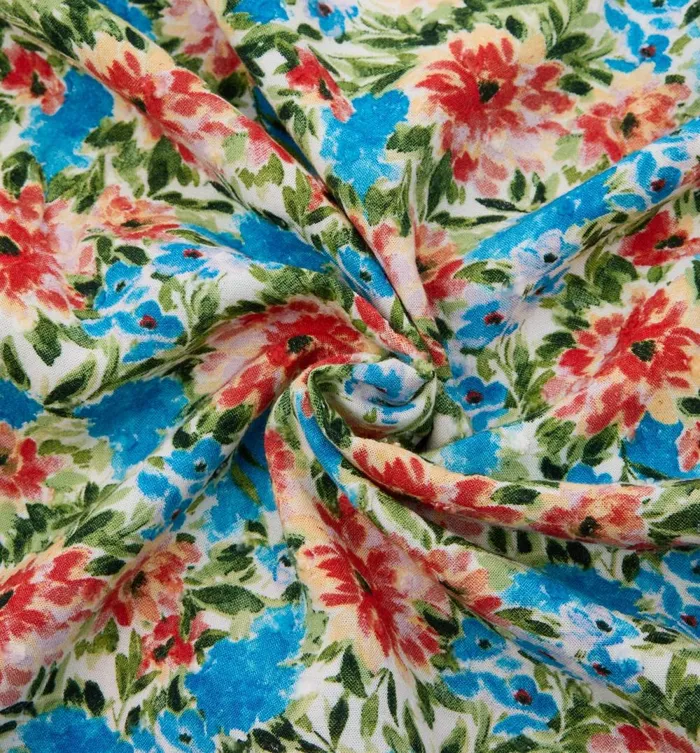 Women 3m Viscose Fabric Cut 8211 Ecru Print Promod Fabric Cuts And Patterns
