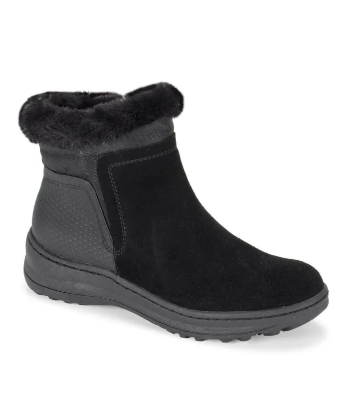 Women Aidan Cold Weather Bootie Black Suede Baretraps Cold Weather Boots