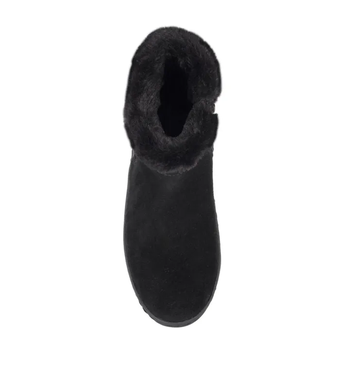 Women Aidan Cold Weather Bootie Black Suede Baretraps Cold Weather Boots