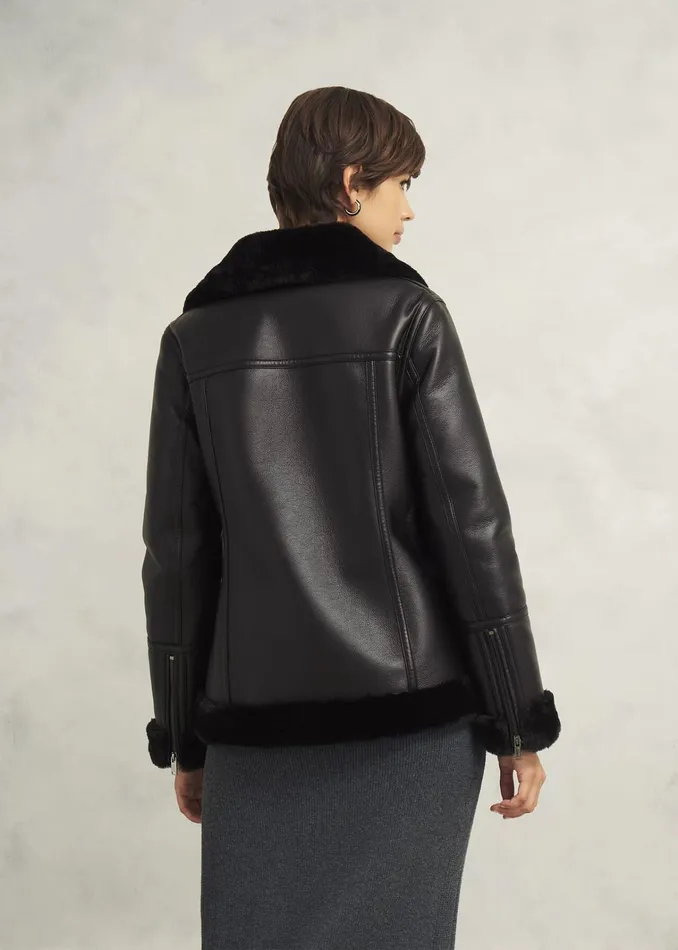 Women Ali Biker Jacket Hobbs Black Hobbs Coats and Jackets