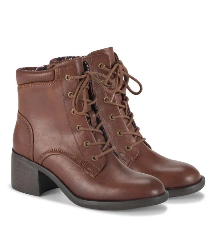 Women Allister Lace Up Bootie Brush Brown Baretraps Booties