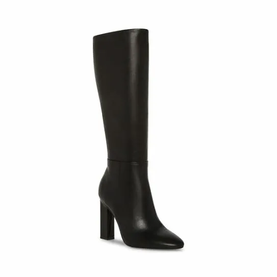 Women ARCHERS BLACK LEATHER WIDE CALF Black Leather Steve Madden Boots and Booties Women ARCHERS BLACK LEATHER WIDE CALF Black Leather Steve Madden Boots and Booties