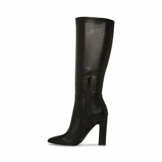 Women ARCHERS BLACK LEATHER WIDE CALF Black Leather Steve Madden Boots and Booties Women ARCHERS BLACK LEATHER WIDE CALF Black Leather Steve Madden Boots and Booties
