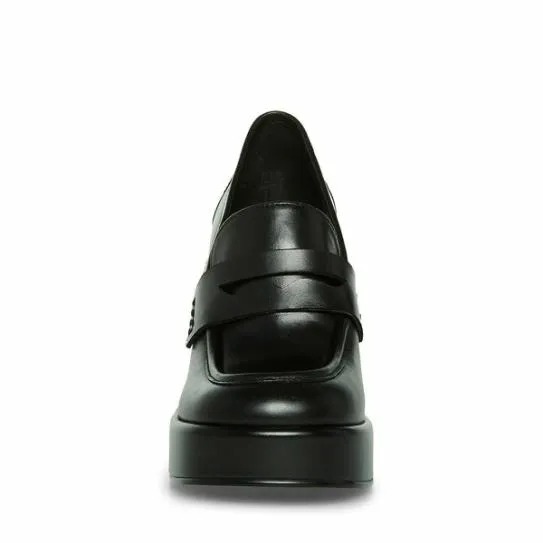 Women ASHE BLACK LEATHER Black Leather Steve Madden Platforms Women ASHE BLACK LEATHER Black Leather Steve Madden Platforms