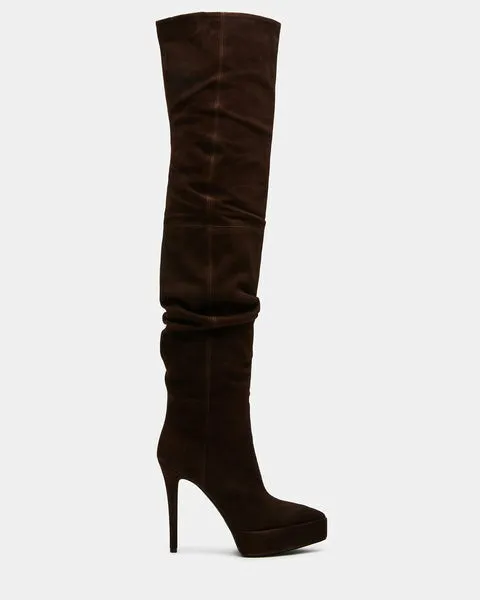 Women ASHLEY TAUPE SUEDE Taupe Suede Steve Madden Boots and Booties