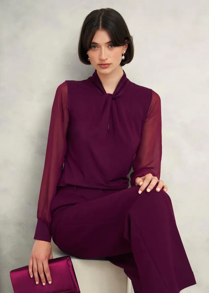 Women Ashley Top Warm Plum Hobbs Tops