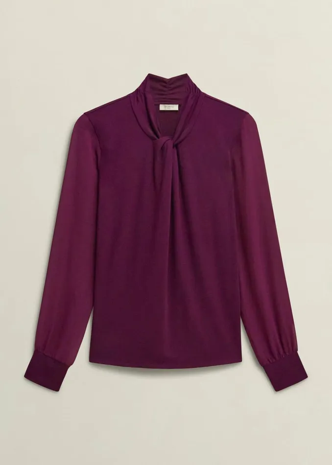 Women Ashley Top Warm Plum Hobbs Tops