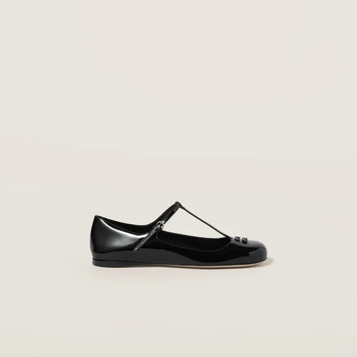 Women Ballerinas Miu Miu Patent Leather Ballerinas Black Women Ballerinas Miu Miu Patent Leather Ballerinas Black