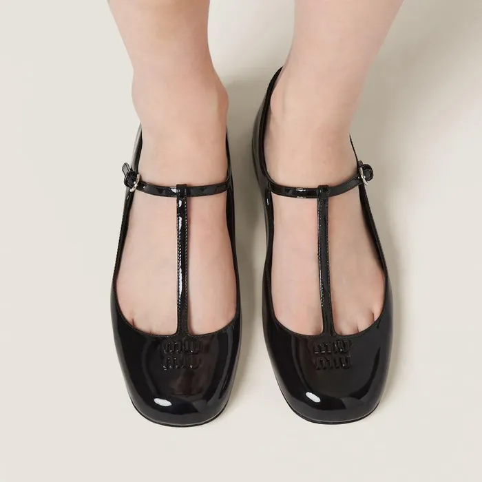 Women Ballerinas Miu Miu Patent Leather Ballerinas Black Women Ballerinas Miu Miu Patent Leather Ballerinas Black