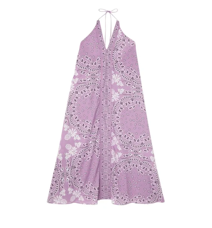 Women Bandana Halter Dress 8211 Lilas Prints Promod Dresses Women Bandana Halter Dress 8211 Lilas Prints Promod Dresses