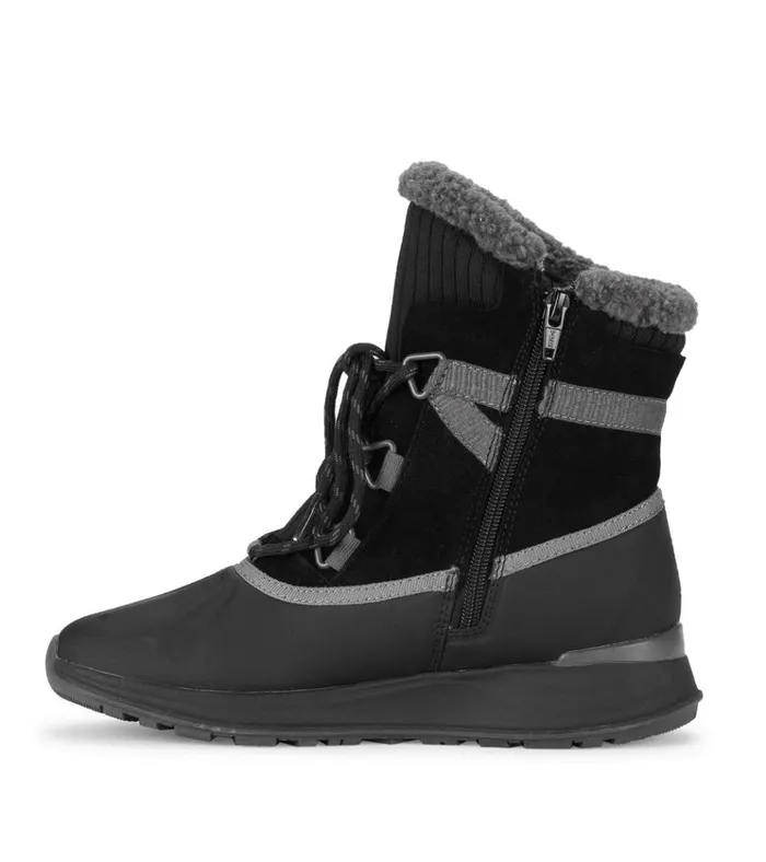 Women Bandie Waterproof Cold Weather Boot Black Suede Baretraps Cold Weather Boots