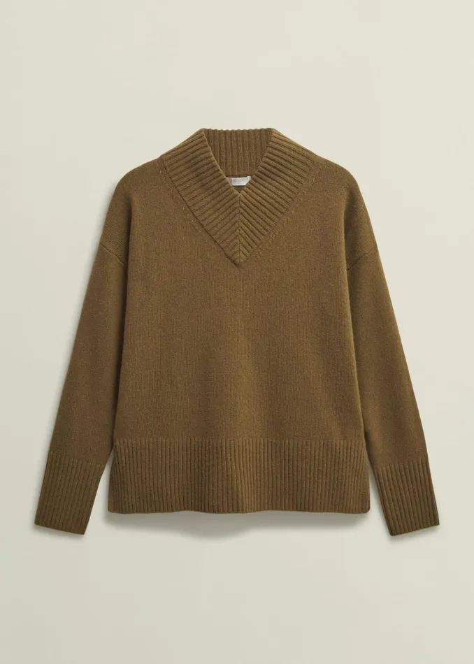 Women Becky Wool Blend Jumper Toffee Hobbs Jumpers and Cardigans