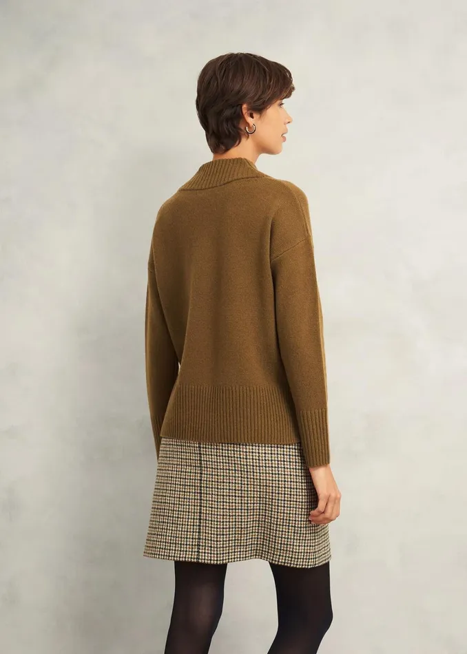 Women Becky Wool Blend Jumper Toffee Hobbs Jumpers and Cardigans
