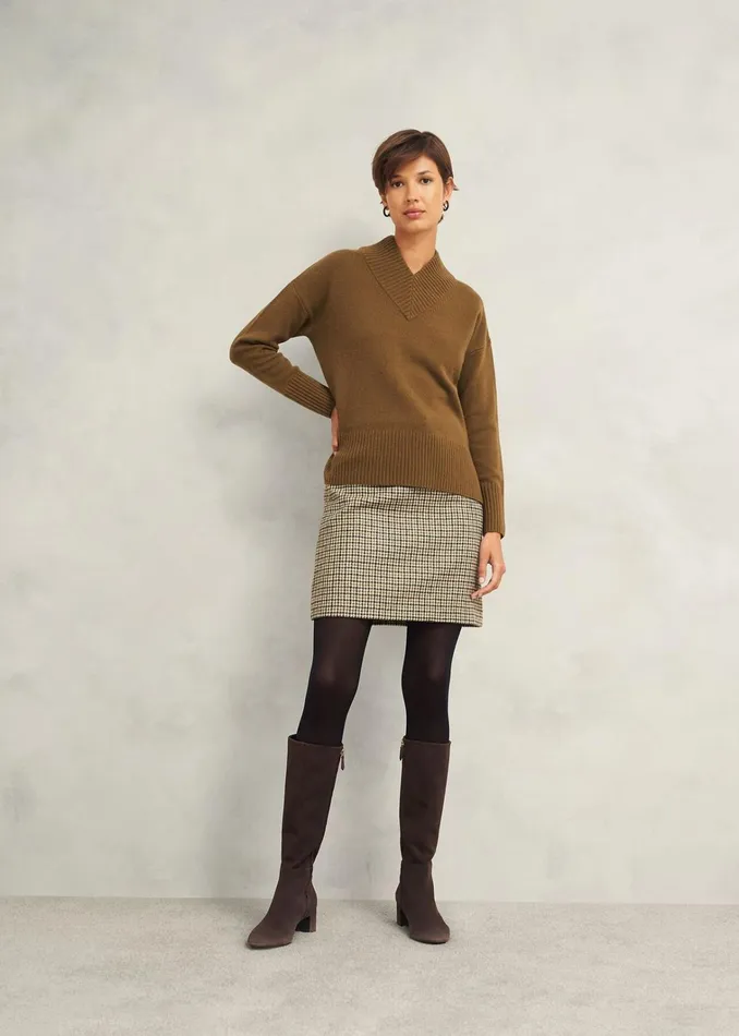 Women Becky Wool Blend Jumper Toffee Hobbs Jumpers and Cardigans