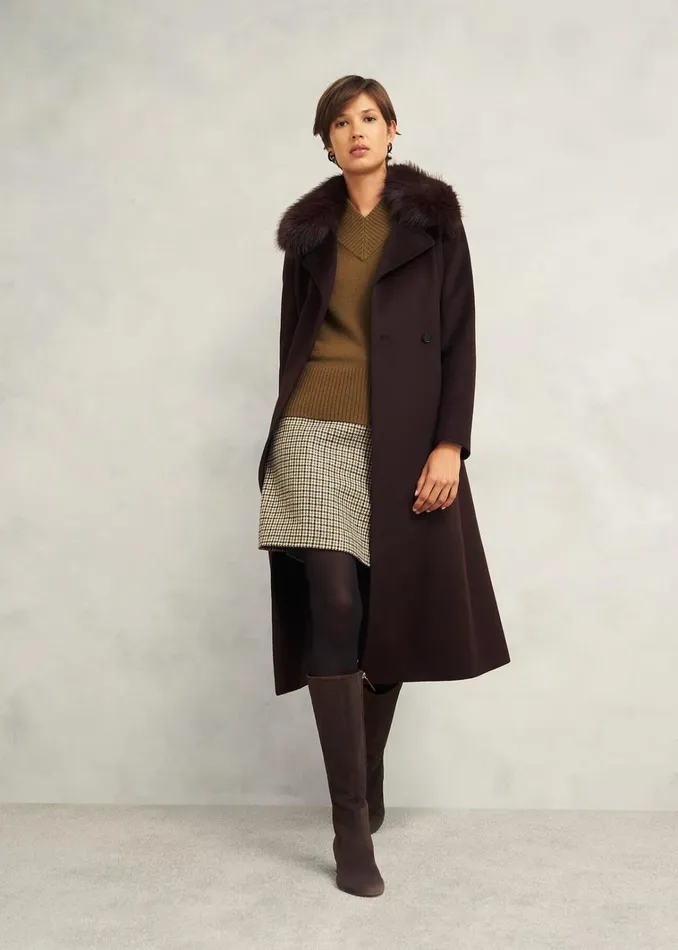 Women Becky Wool Blend Jumper Toffee Hobbs Jumpers and Cardigans