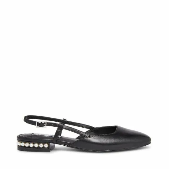 Women BELOVED BLACK LEATHER Black Leather Steve Madden Loafers and Flats