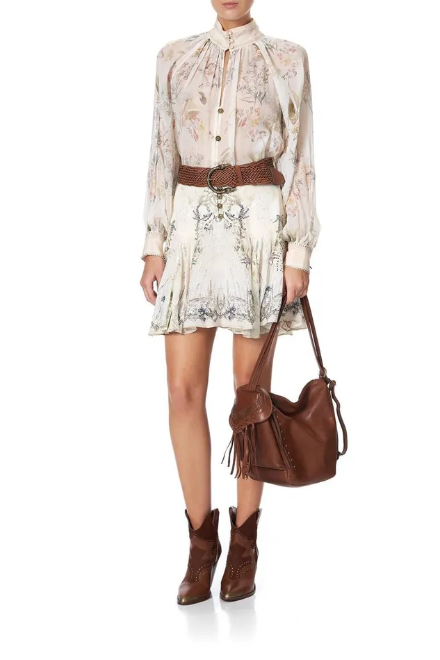 Women Belts Camilla Woven Leather Belt Tan