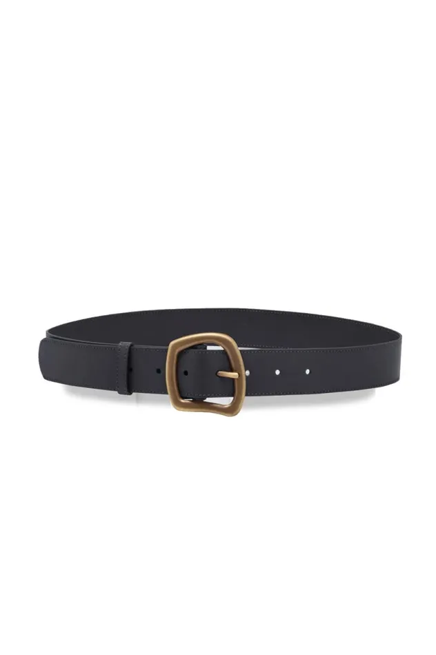 Women Belts Gabriela Hearst Simon Belt In Black Leather