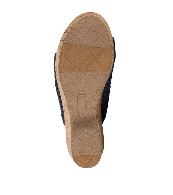 Women Bethie Wedge Sandal Dark Denim Baretraps Slides and Slip On Sandals