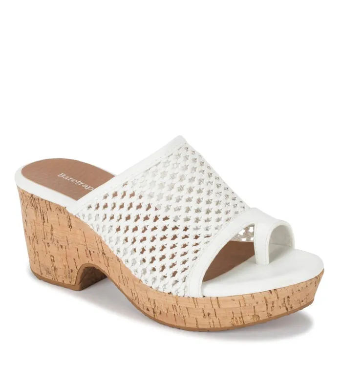 Women Bethie Wedge Sandal White Baretraps Wedge Sandals