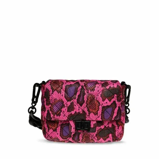 Women BHEARA HOT PINK SNAKE Hot Pink Steve Madden Crossbody Bags