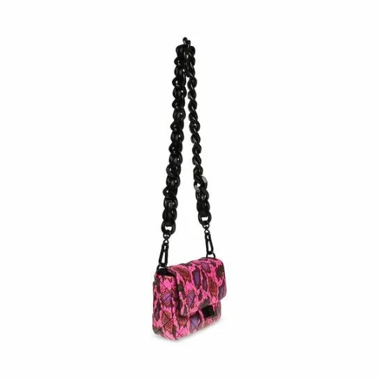 Women BHEARA HOT PINK SNAKE Hot Pink Steve Madden Crossbody Bags Women BHEARA HOT PINK SNAKE Hot Pink Steve Madden Crossbody Bags