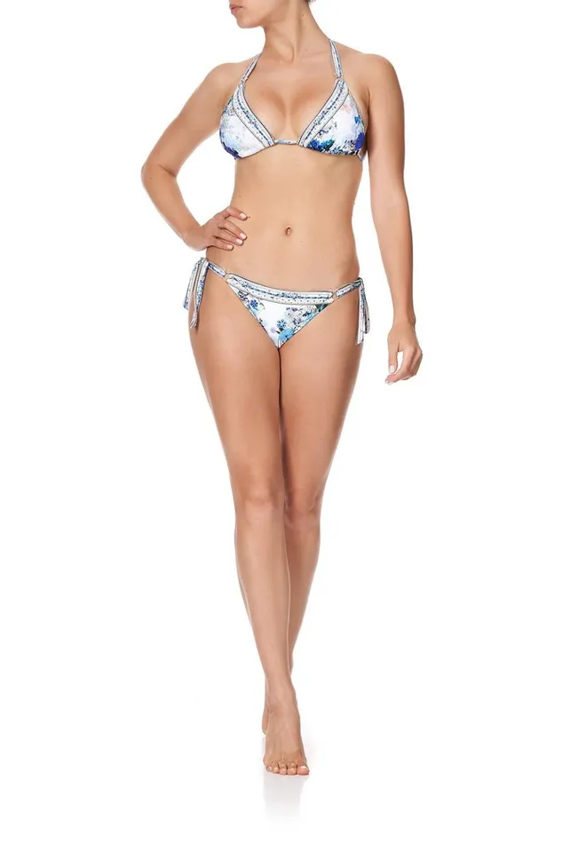 Women Bikinis Camilla Ring Tri Top White Side Of The Moon